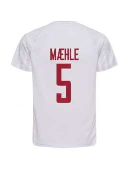Moški Nogometna dresi replika Danska Joakim Maehle #5 Gostujoči SP 2022 Kratek rokav